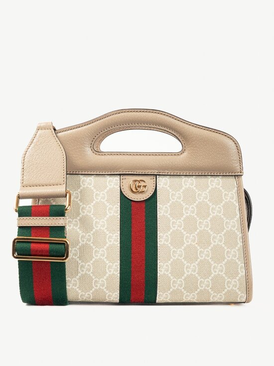 Gucci Small Ophidia Neutrals GG Supreme Canvas Tote Bag - Picture 1 of 15